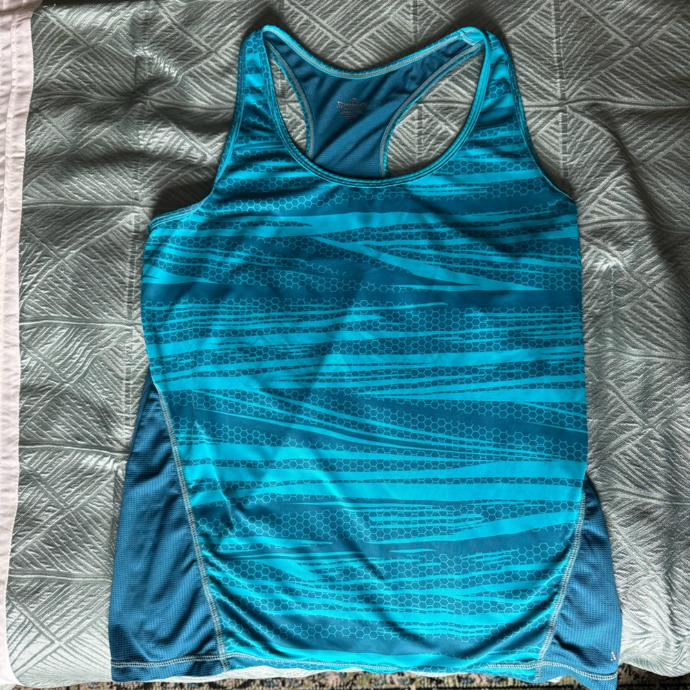 Spalding Teal Racerback Workout Tank